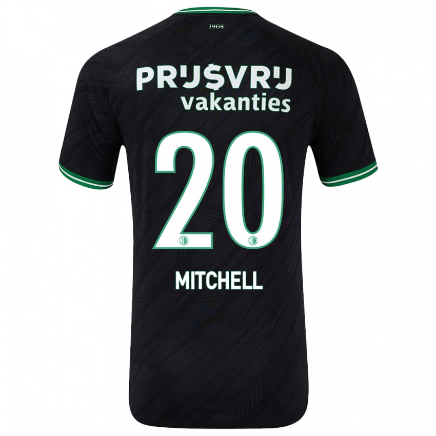 Niño Camiseta Jeyland Mitchell #20 Negro Verde 2ª Equipación 2024/25 La Camisa Chile