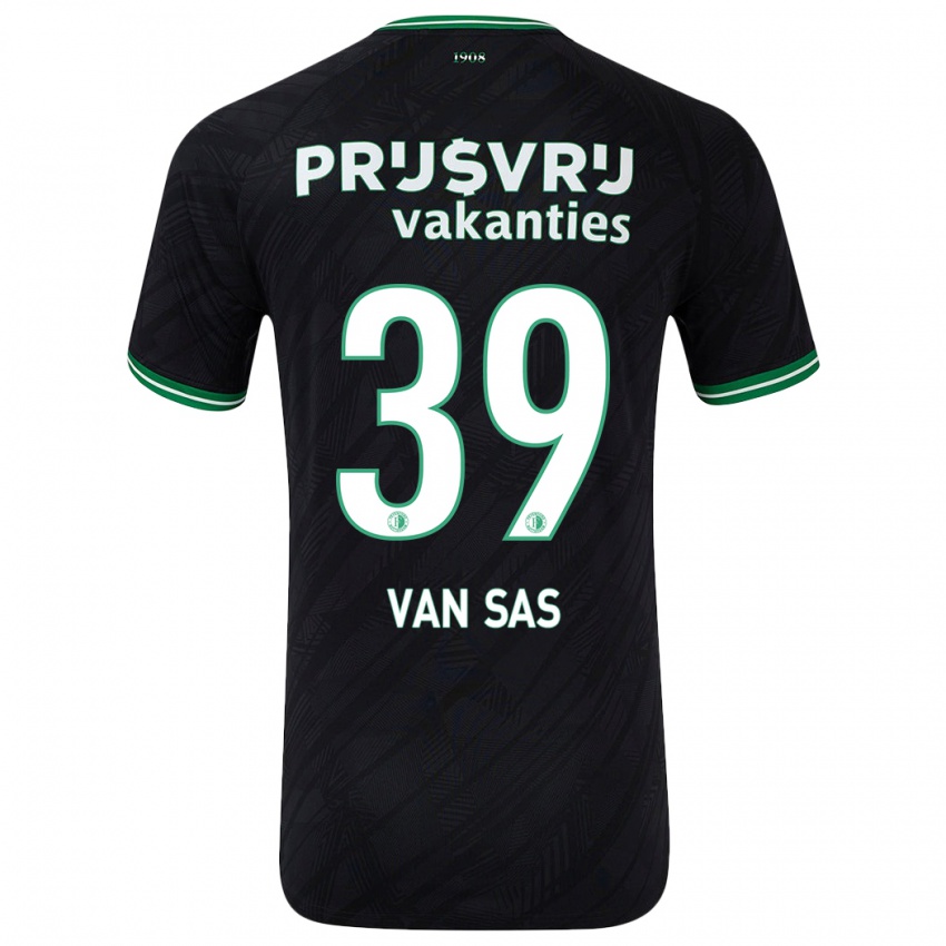 Niño Camiseta Mikki Van Sas #39 Negro Verde 2ª Equipación 2024/25 La Camisa Chile