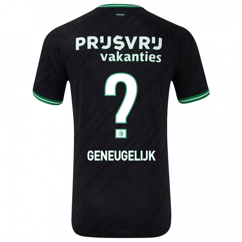 Niño Camiseta Ivar Geneugelijk #0 Negro Verde 2ª Equipación 2024/25 La Camisa Chile