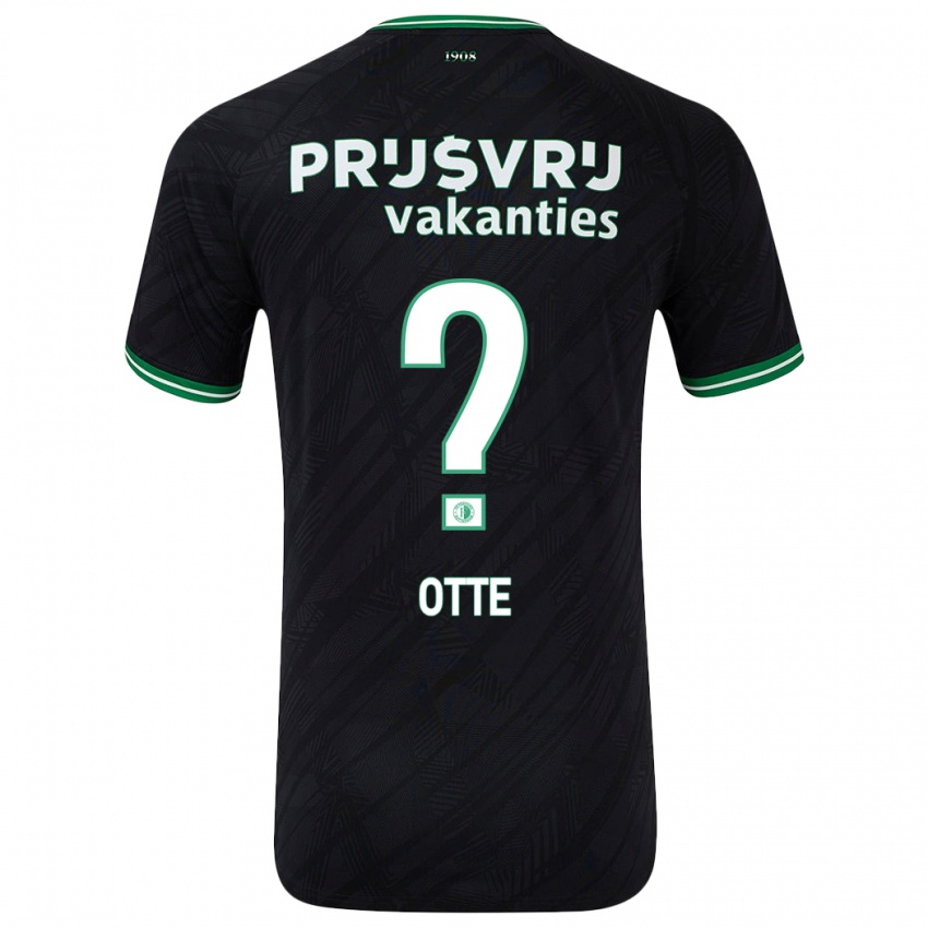 Niño Camiseta Björn Otte #0 Negro Verde 2ª Equipación 2024/25 La Camisa Chile