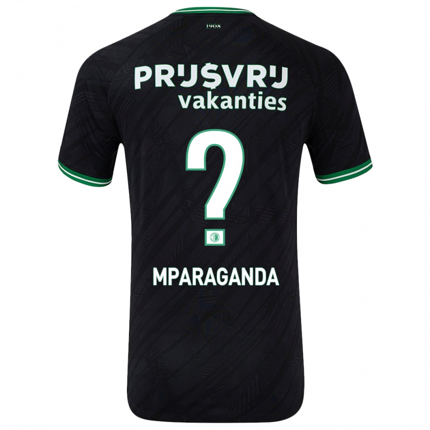 Niño Camiseta Matthew Mparaganda #0 Negro Verde 2ª Equipación 2024/25 La Camisa Chile