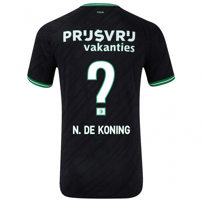 Niño Camiseta Nick De Koning #0 Negro Verde 2ª Equipación 2024/25 La Camisa Chile