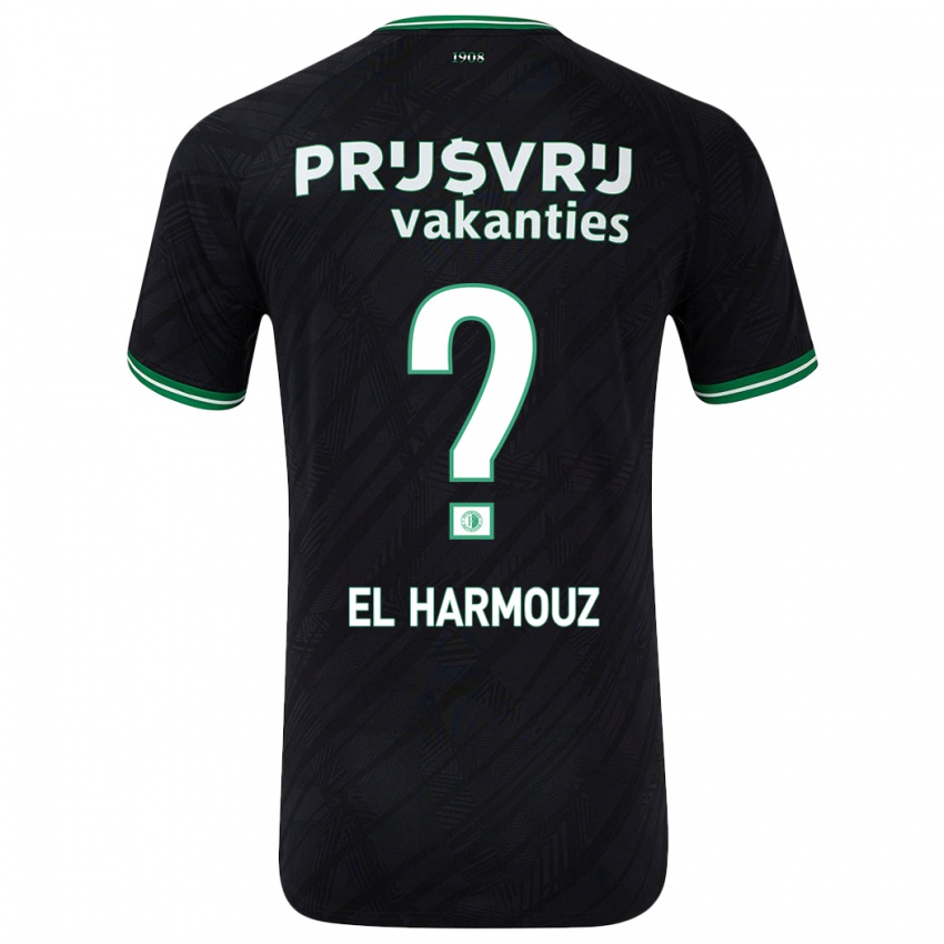 Niño Camiseta Nassim El Harmouz #0 Negro Verde 2ª Equipación 2024/25 La Camisa Chile