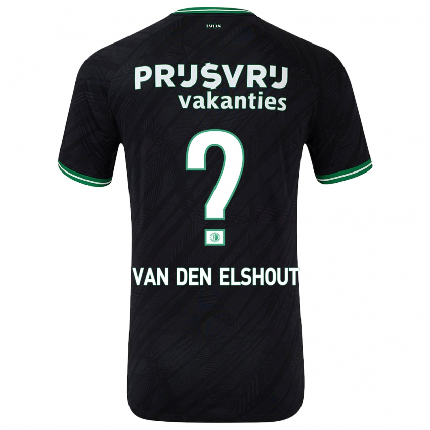 Niño Camiseta Tobias Van Den Elshout #0 Negro Verde 2ª Equipación 2024/25 La Camisa Chile