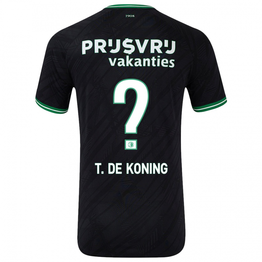 Niño Camiseta Tim De Koning #0 Negro Verde 2ª Equipación 2024/25 La Camisa Chile