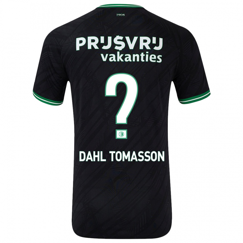 Niño Camiseta Luca Dahl Tomasson #0 Negro Verde 2ª Equipación 2024/25 La Camisa Chile