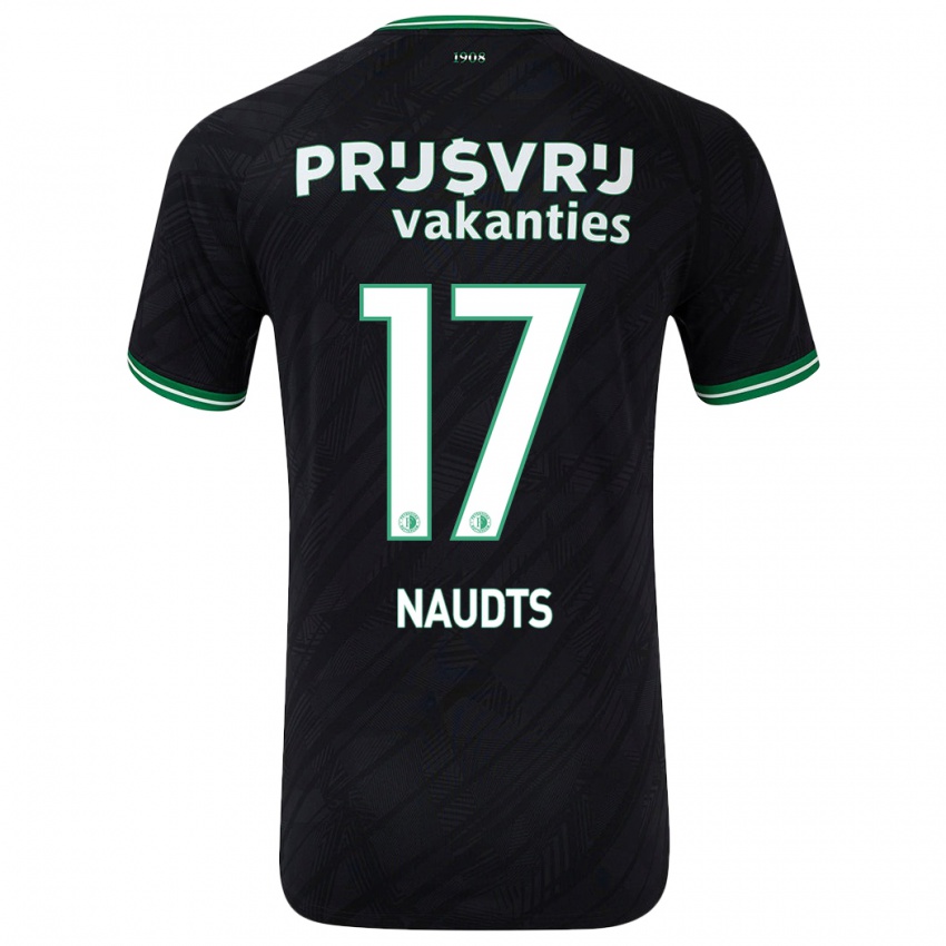 Niño Camiseta Jamir Naudts #17 Negro Verde 2ª Equipación 2024/25 La Camisa Chile