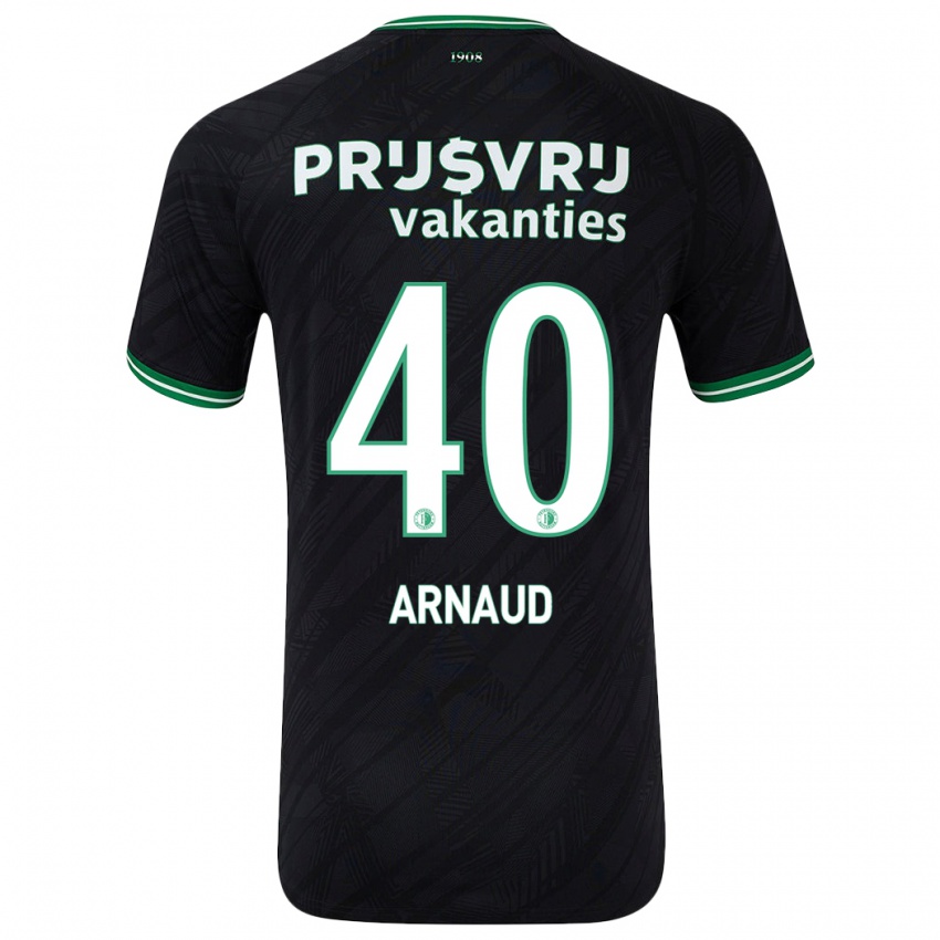 Niño Camiseta Lugene Arnaud #40 Negro Verde 2ª Equipación 2024/25 La Camisa Chile