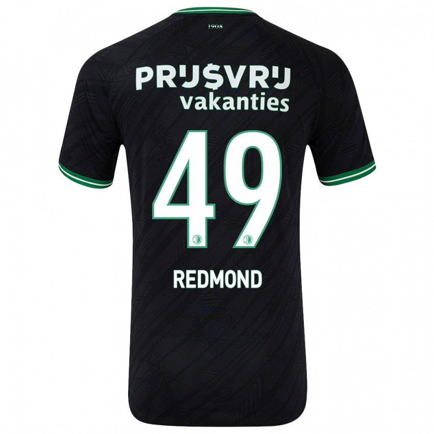 Niño Camiseta Zepiqueno Redmond #49 Negro Verde 2ª Equipación 2024/25 La Camisa Chile