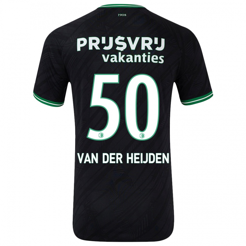 Niño Camiseta Delano Van Der Heijden #50 Negro Verde 2ª Equipación 2024/25 La Camisa Chile