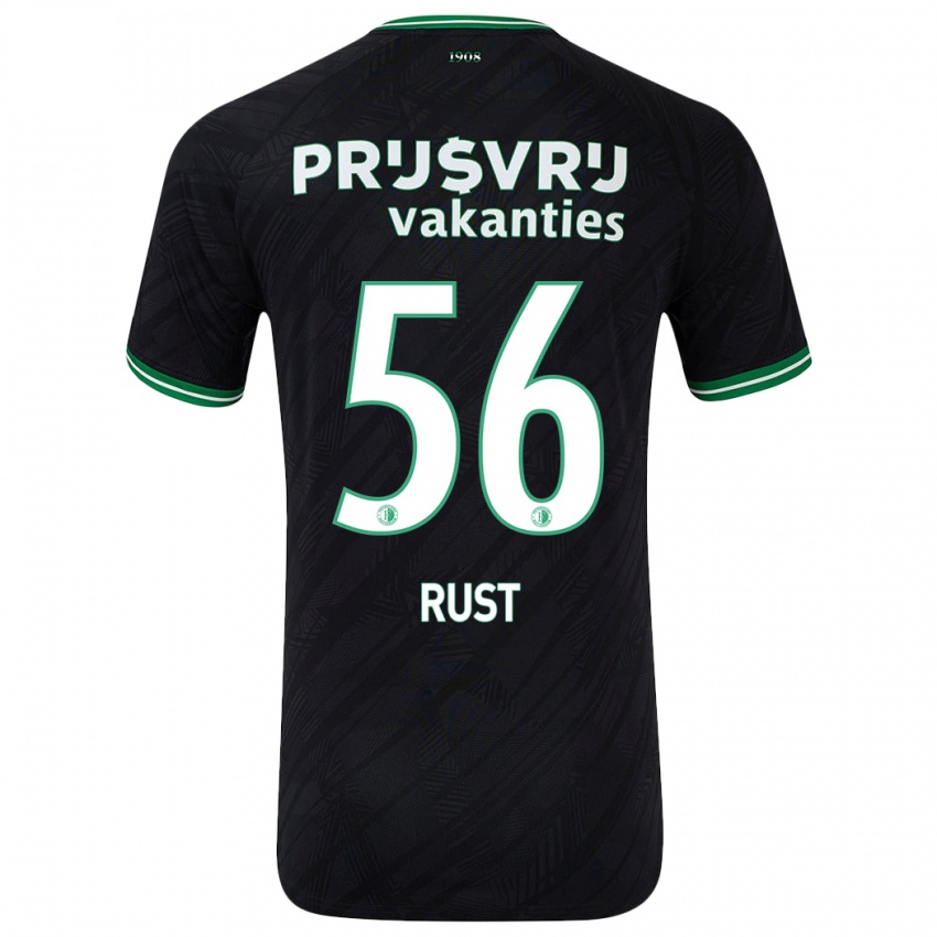 Niño Camiseta Fabiano Rust #56 Negro Verde 2ª Equipación 2024/25 La Camisa Chile