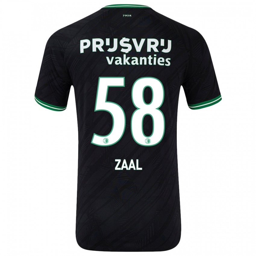 Niño Camiseta Timo Zaal #58 Negro Verde 2ª Equipación 2024/25 La Camisa Chile