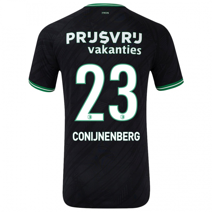 Niño Camiseta Jada Conijnenberg #23 Negro Verde 2ª Equipación 2024/25 La Camisa Chile