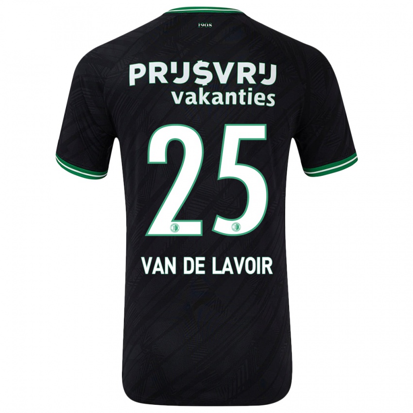 Niño Camiseta Romeé Van De Lavoir #25 Negro Verde 2ª Equipación 2024/25 La Camisa Chile