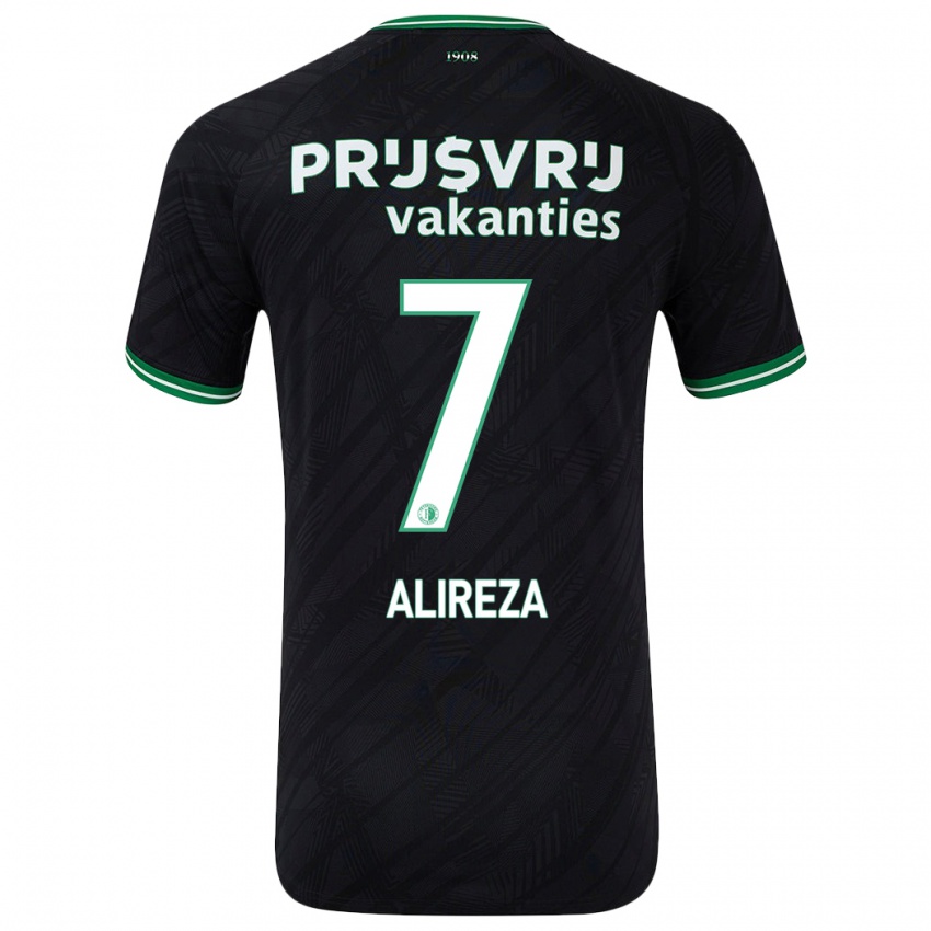 Niño Camiseta Alireza Jahanbakhsh #7 Negro Verde 2ª Equipación 2024/25 La Camisa Chile