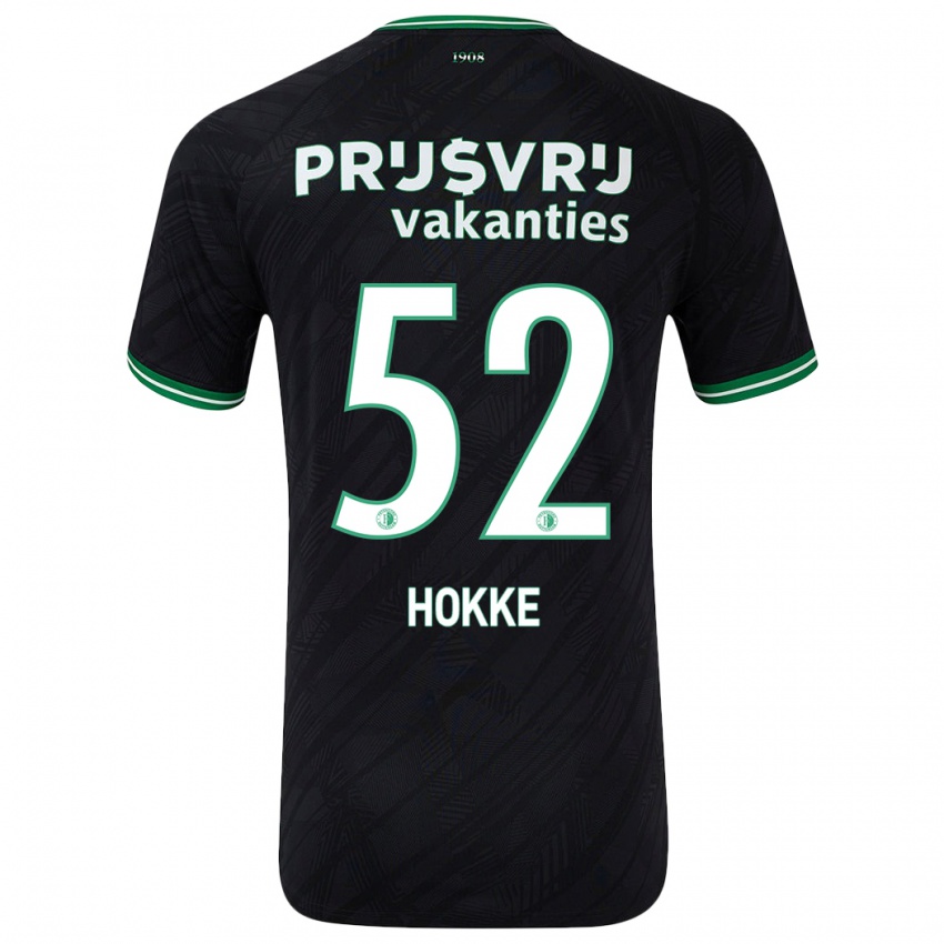 Niño Camiseta Milan Hokke #52 Negro Verde 2ª Equipación 2024/25 La Camisa Chile