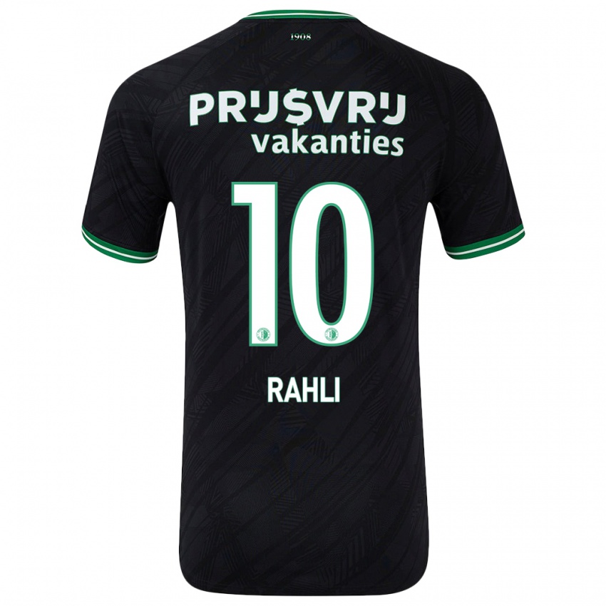 Niño Camiseta Khalid Rahli #10 Negro Verde 2ª Equipación 2024/25 La Camisa Chile