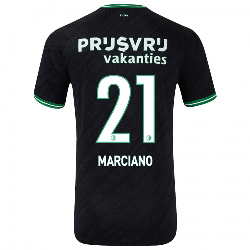 Niño Camiseta Ofir Marciano #21 Negro Verde 2ª Equipación 2024/25 La Camisa Chile