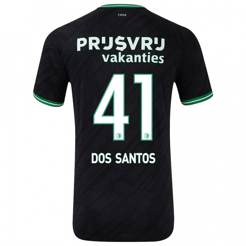 Niño Camiseta Giuliany Ben-David Dos Santos #41 Negro Verde 2ª Equipación 2024/25 La Camisa Chile