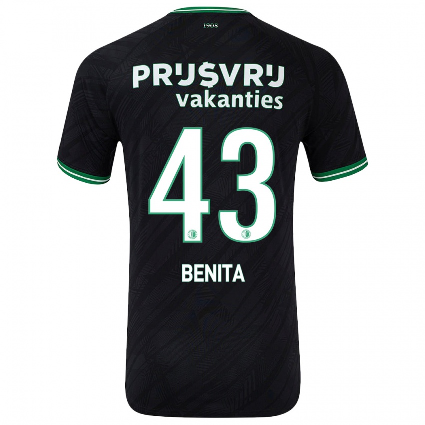 Niño Camiseta Mimeirhel Benita #43 Negro Verde 2ª Equipación 2024/25 La Camisa Chile