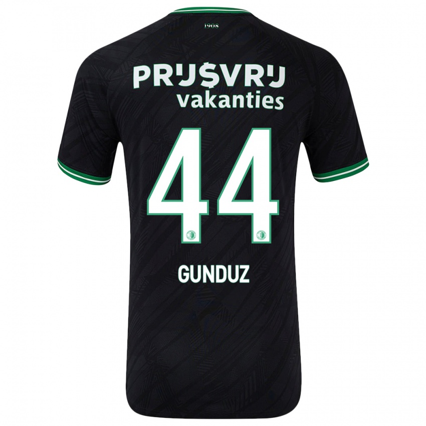 Niño Camiseta Omer Gunduz #44 Negro Verde 2ª Equipación 2024/25 La Camisa Chile