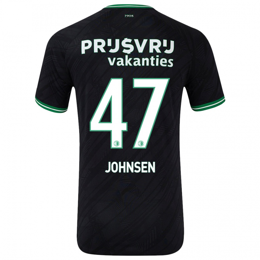 Niño Camiseta Mikael Torset Johnsen #47 Negro Verde 2ª Equipación 2024/25 La Camisa Chile