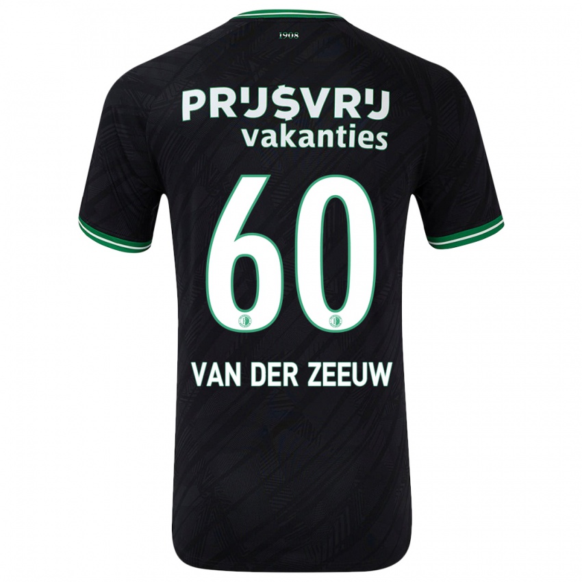 Niño Camiseta Twan Van Der Zeeuw #60 Negro Verde 2ª Equipación 2024/25 La Camisa Chile