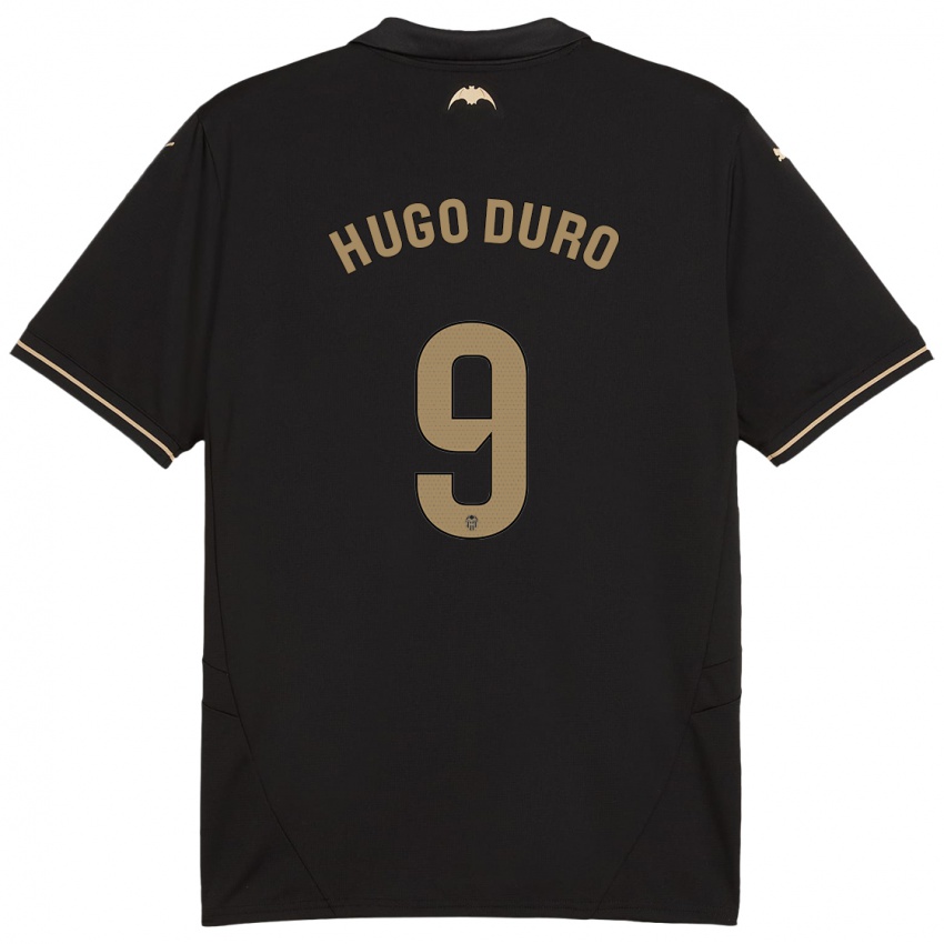 Niño Camiseta Hugo Duro #9 Negro 2ª Equipación 2024/25 La Camisa Chile