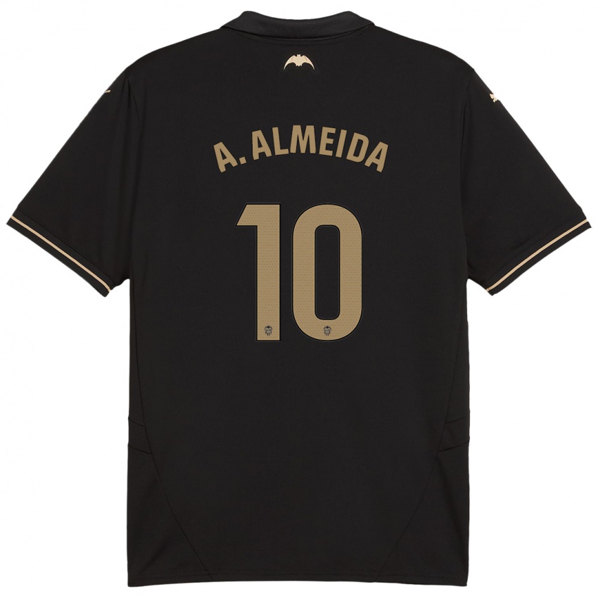 Niño Camiseta André Almeida #10 Negro 2ª Equipación 2024/25 La Camisa Chile