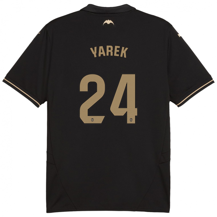 Niño Camiseta Yarek Gasiorowski #24 Negro 2ª Equipación 2024/25 La Camisa Chile