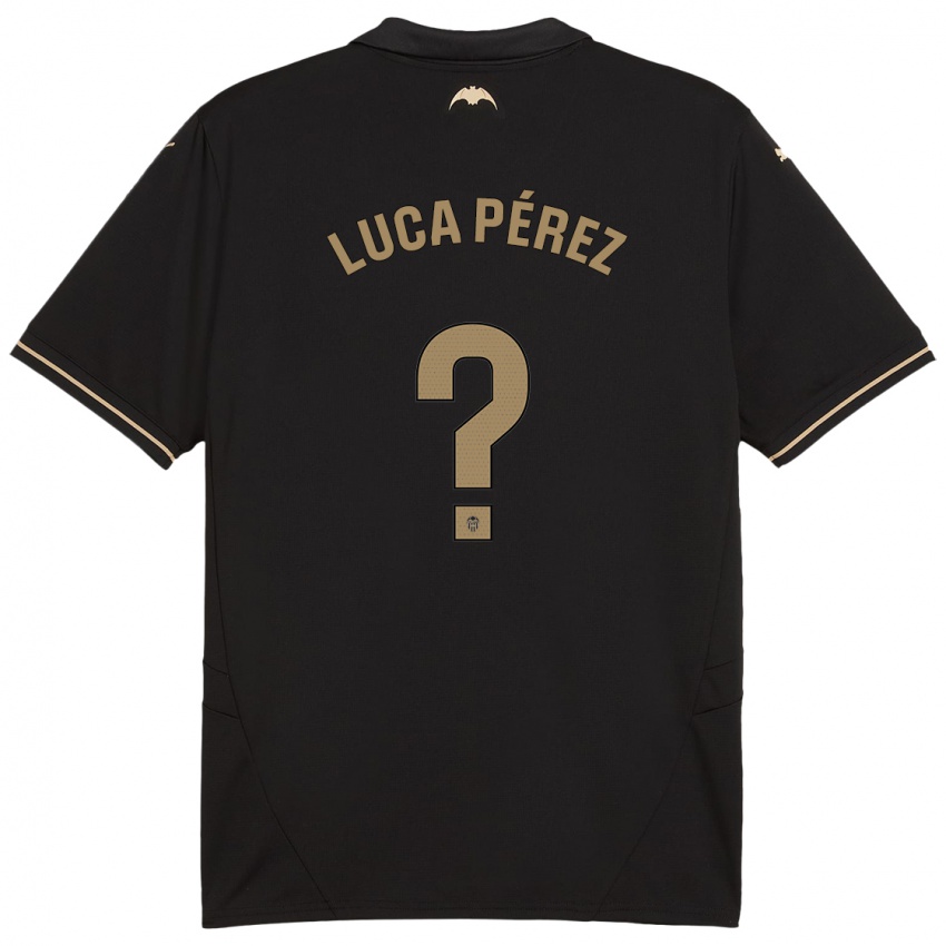 Niño Camiseta Simón Luca Pérez #0 Negro 2ª Equipación 2024/25 La Camisa Chile