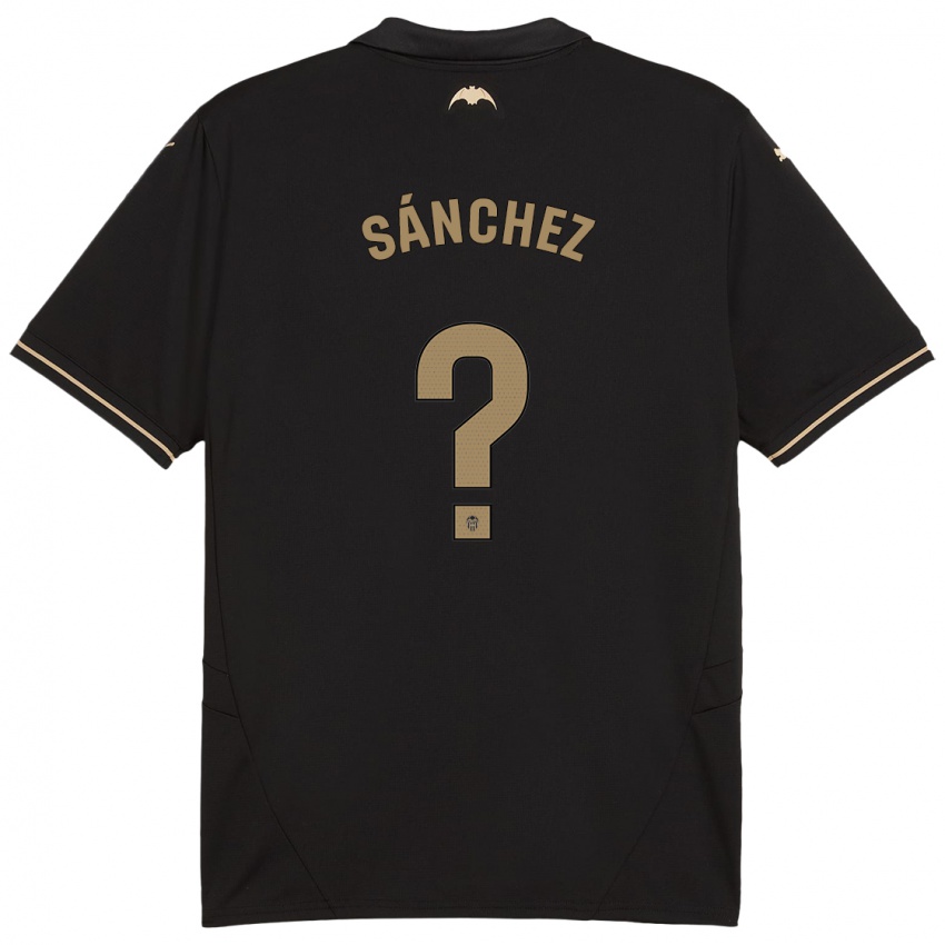 Niño Camiseta Dani Sánchez #0 Negro 2ª Equipación 2024/25 La Camisa Chile