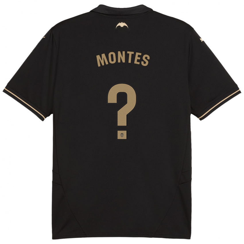 Niño Camiseta Jan Montes #0 Negro 2ª Equipación 2024/25 La Camisa Chile