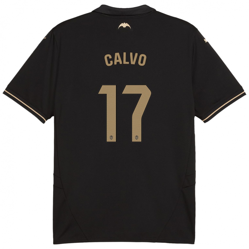 Niño Camiseta Borja Calvo #17 Negro 2ª Equipación 2024/25 La Camisa Chile