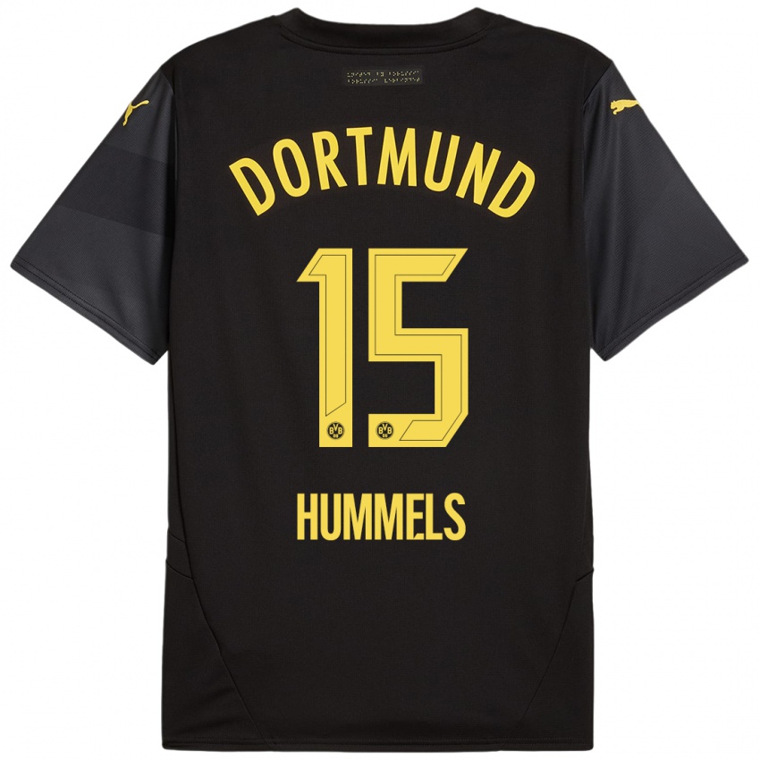 Niño Camiseta Mats Hummels #15 Negro Amarillo 2ª Equipación 2024/25 La Camisa Chile