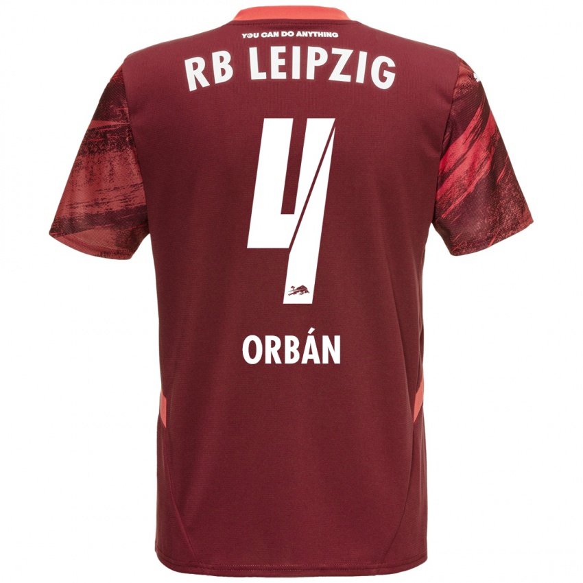 Niño Camiseta Willi Orban #4 Borgoña 2ª Equipación 2024/25 La Camisa Chile