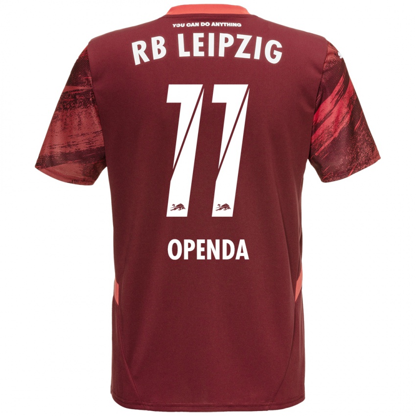 Niño Camiseta Loïs Openda #11 Borgoña 2ª Equipación 2024/25 La Camisa Chile