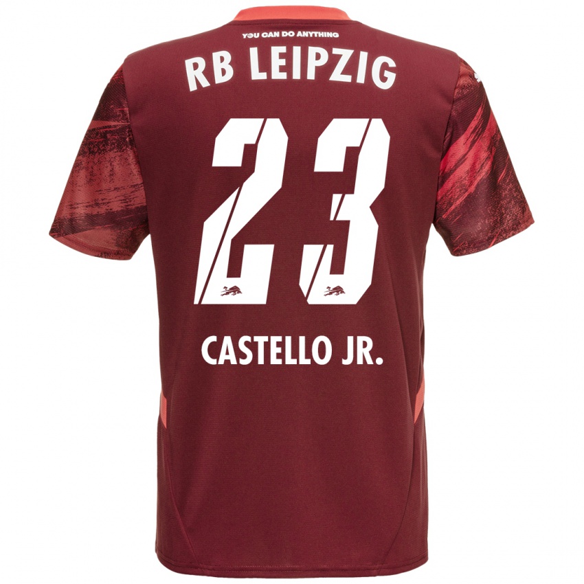 Niño Camiseta Castello Lukeba #23 Borgoña 2ª Equipación 2024/25 La Camisa Chile