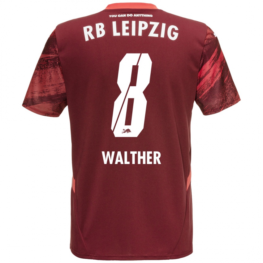 Niño Camiseta Kofi Walther #8 Borgoña 2ª Equipación 2024/25 La Camisa Chile