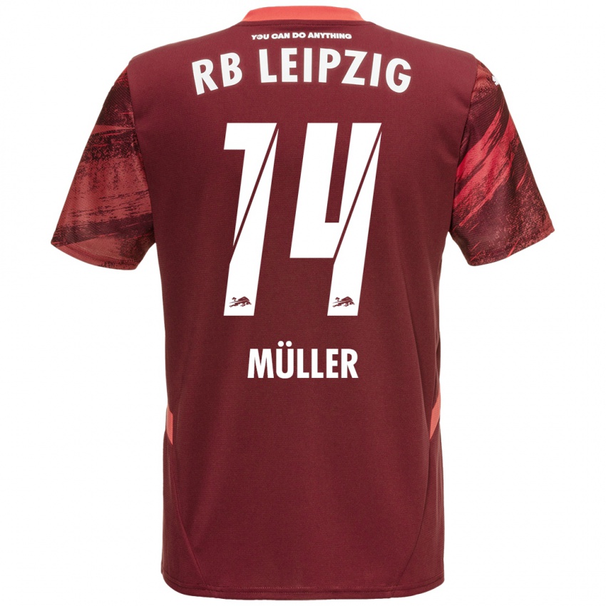 Niño Camiseta Hannes Müller #14 Borgoña 2ª Equipación 2024/25 La Camisa Chile