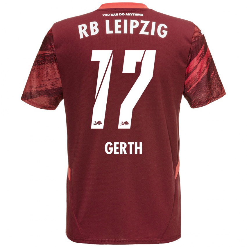 Niño Camiseta Amos Gerth #17 Borgoña 2ª Equipación 2024/25 La Camisa Chile