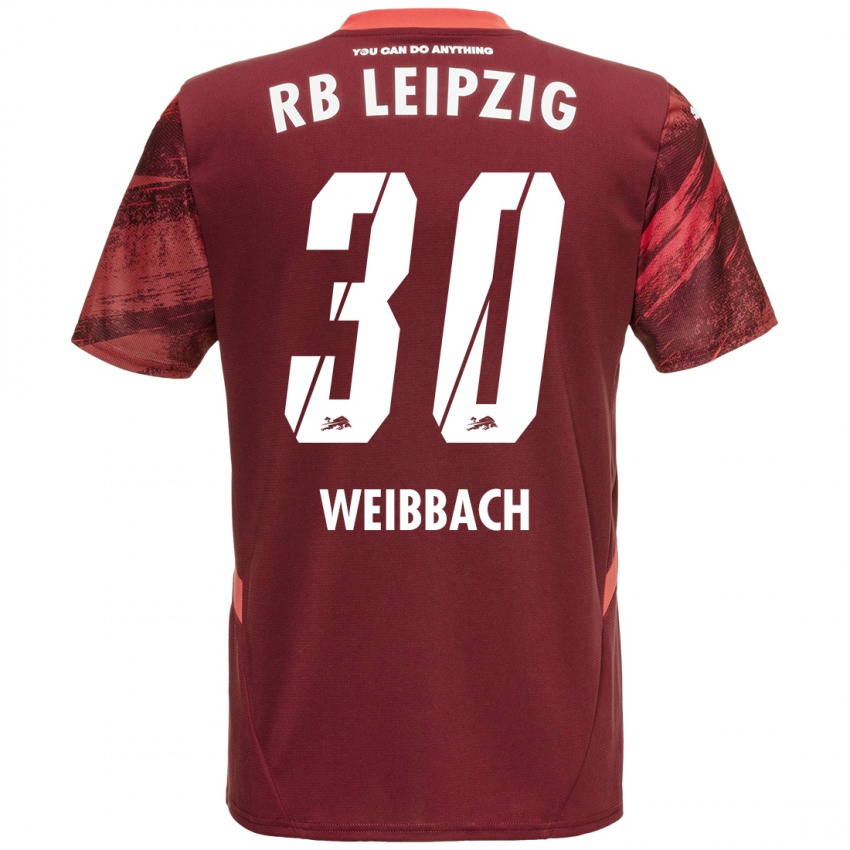 Niño Camiseta Noah Weißbach #30 Borgoña 2ª Equipación 2024/25 La Camisa Chile