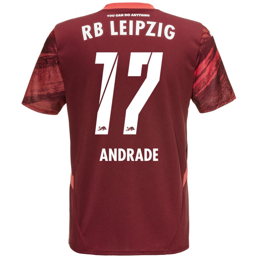 Niño Camiseta Lydia Andrade #17 Borgoña 2ª Equipación 2024/25 La Camisa Chile