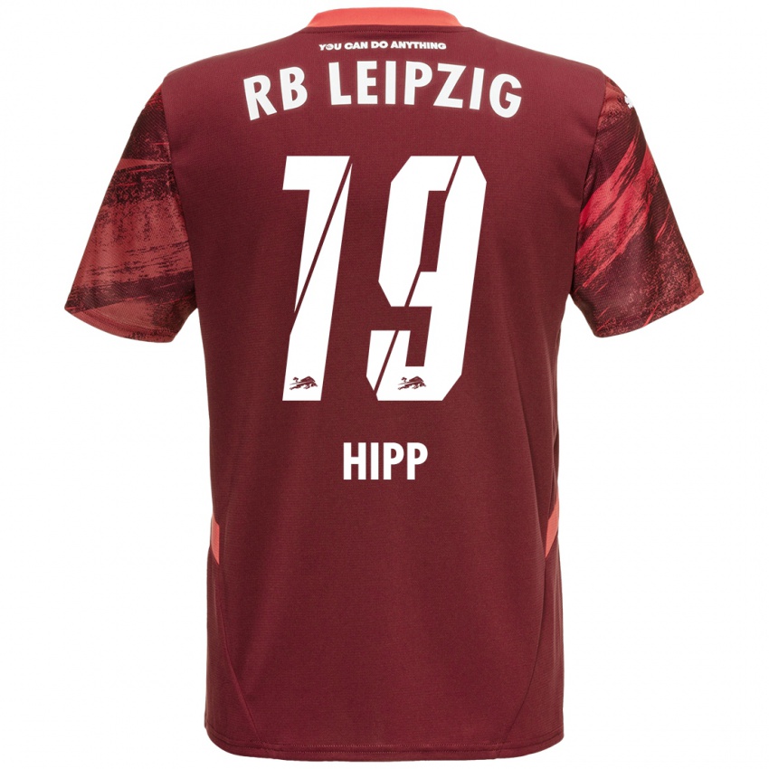 Niño Camiseta Jenny Hipp #19 Borgoña 2ª Equipación 2024/25 La Camisa Chile