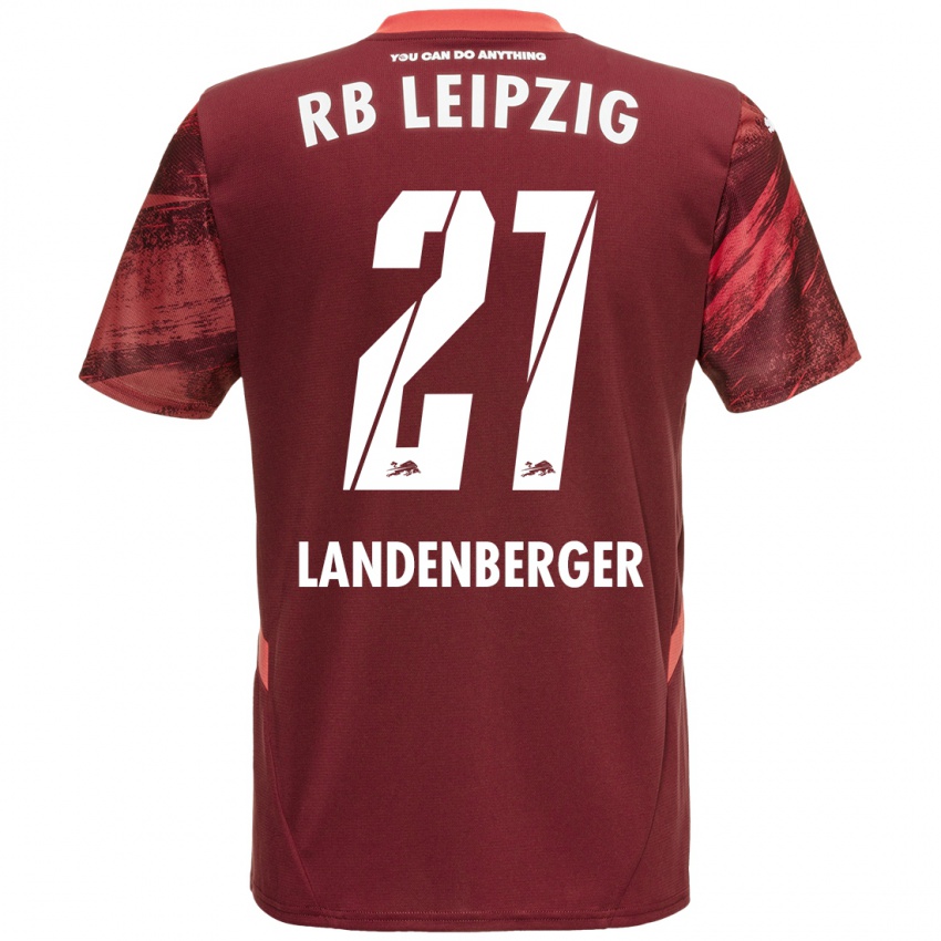 Niño Camiseta Julia Landenberger #21 Borgoña 2ª Equipación 2024/25 La Camisa Chile