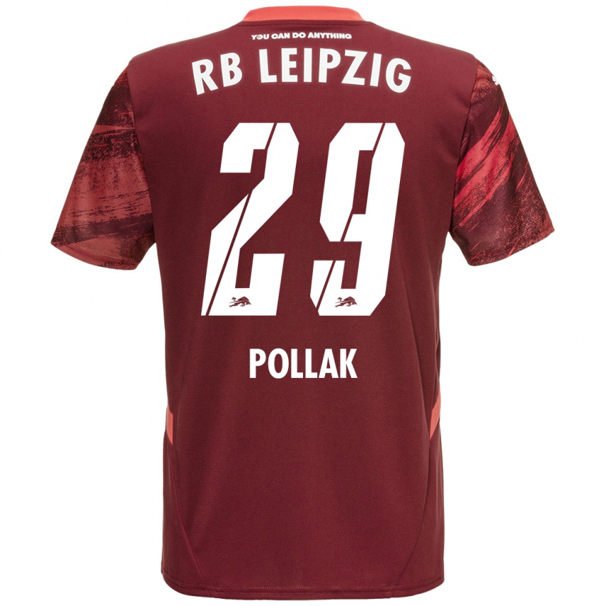 Niño Camiseta Julia Pollak #29 Borgoña 2ª Equipación 2024/25 La Camisa Chile