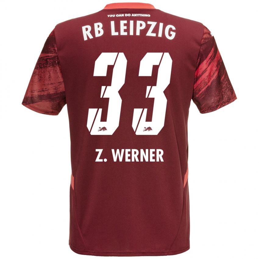 Niño Camiseta Zoé Werner #33 Borgoña 2ª Equipación 2024/25 La Camisa Chile