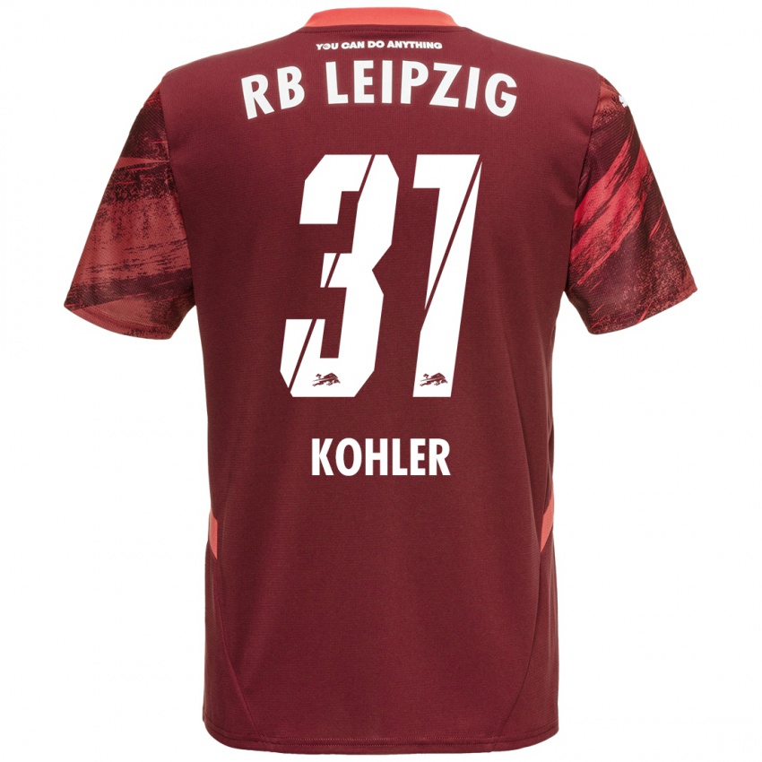 Niño Camiseta Tim Köhler #31 Borgoña 2ª Equipación 2024/25 La Camisa Chile