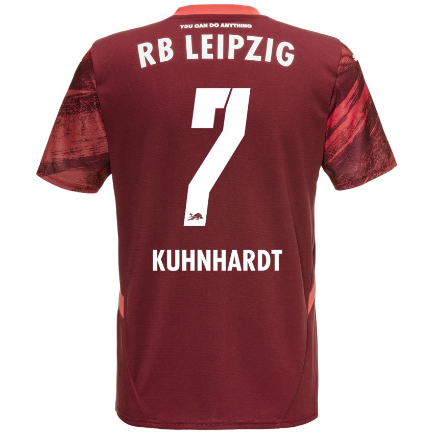 Niño Camiseta Paul Kühnhardt #7 Borgoña 2ª Equipación 2024/25 La Camisa Chile