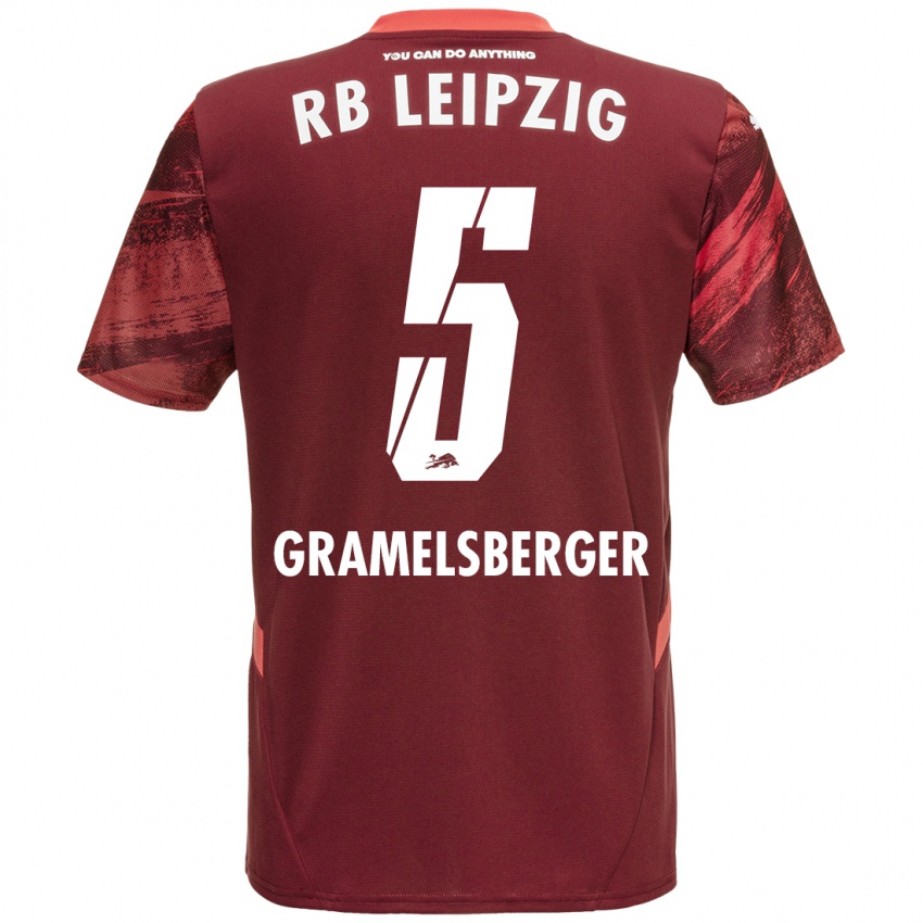 Niño Camiseta Lennert Gramelsberger #5 Borgoña 2ª Equipación 2024/25 La Camisa Chile